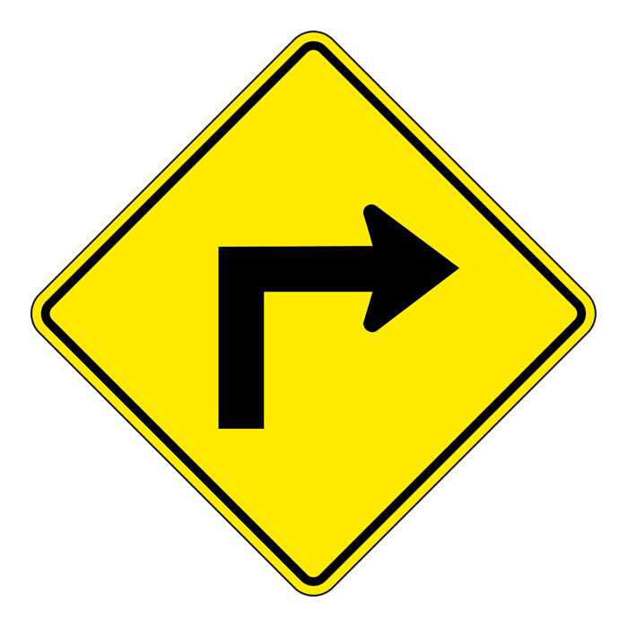 WA1R, Right Turn, 60x60cm