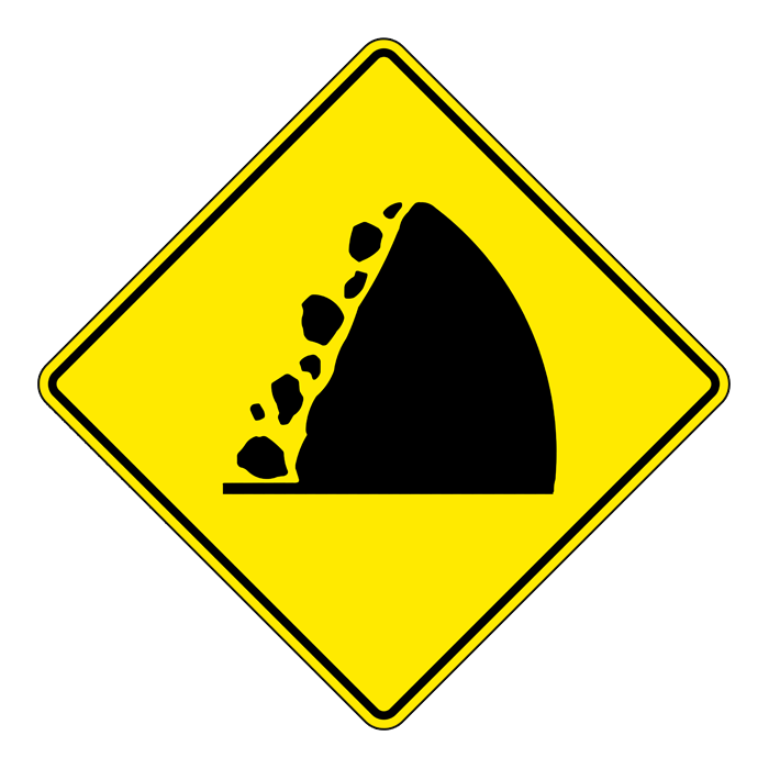 WC6R, Right Falling Rock, 75x75cm