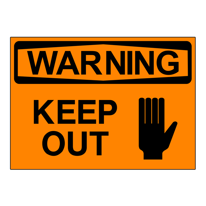 WS14 OSHA Warning Keep Out