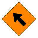 Roll Up Sign, TC4 Lane Closure Arrow