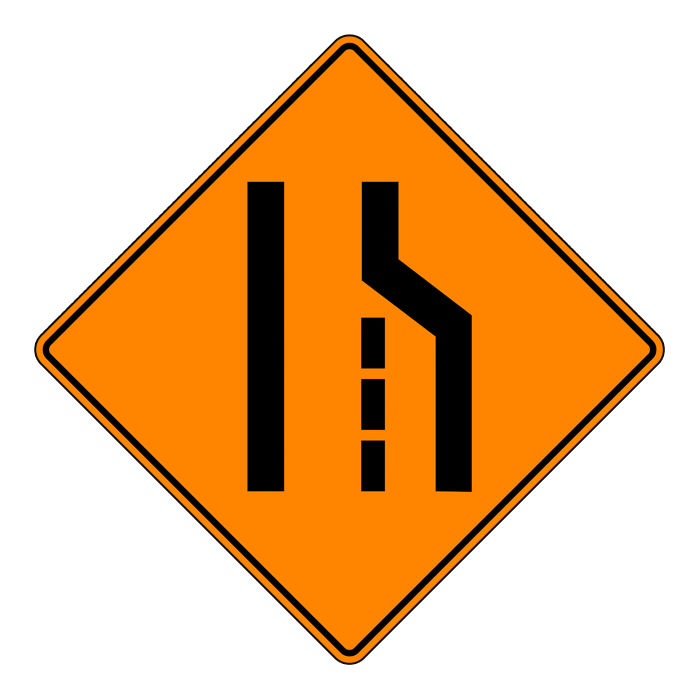 Roll Up Sign, TC3R Right Lane Closed