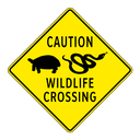 [0033414] CR2 Caution Wildlife Crossing, 60x60cm (.081Alum, High Intensity Grade)