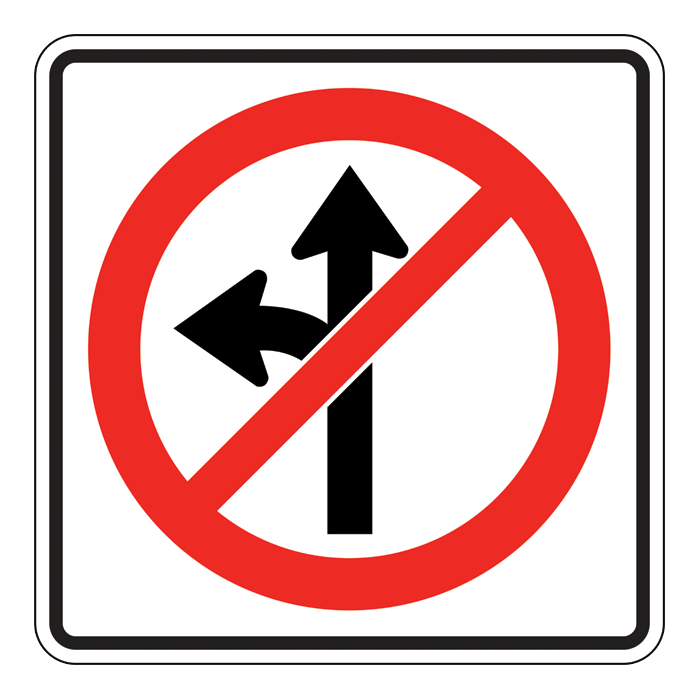 RB14, No Straight Or Left Turn, 60x60cm