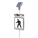 R920-E, RRFB Dual Light Bars, Round 3.5 - 4.5" OD Top Post Mount, Bulldog Push Button