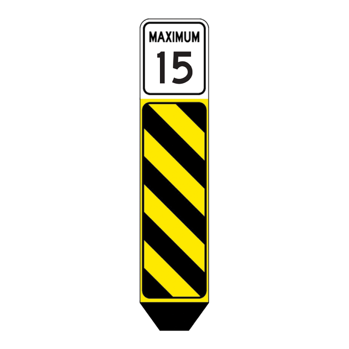 Delineator Traffic Calming Flexible 9.75x48in