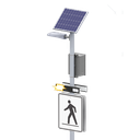 SC315-G, RRFB Dual Light Bars (Black), 80 W Side of Pole Mount, Polara INX Audible Push Button and Overhead Lighting Fixture