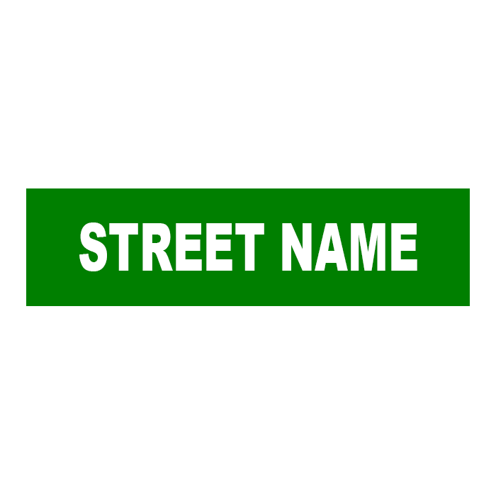 Street Name Sign Double Sided 6"