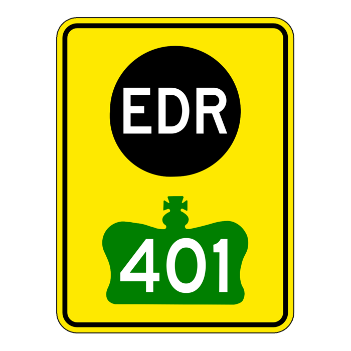 G707, EDR Emergency Detour Route, 45x60cm, Diamond Grade