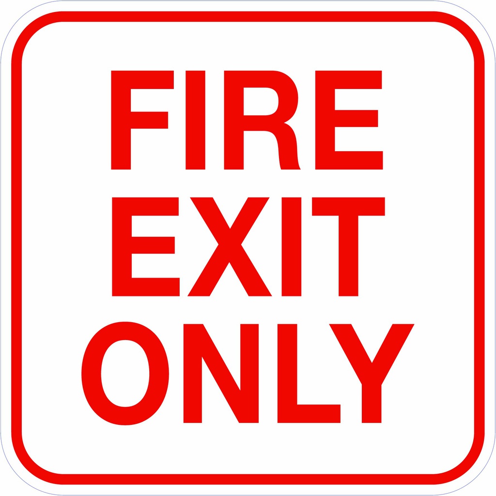 FS1 Fire Exit Only, 30x30cm