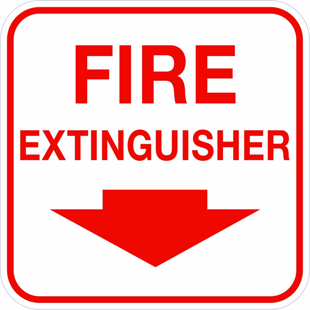 FS4 Fire Extinguisher, 30x30cm