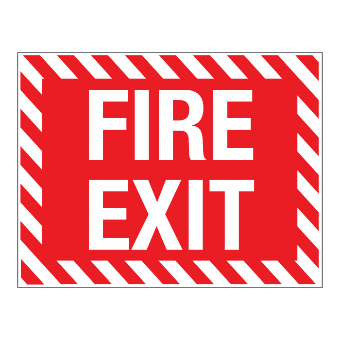 FS14 Fire Exit, 10" x 7", Engineer Grade