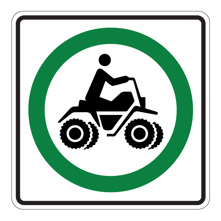 RB114, Off-Road Vehicles Permitted, 60x60cm