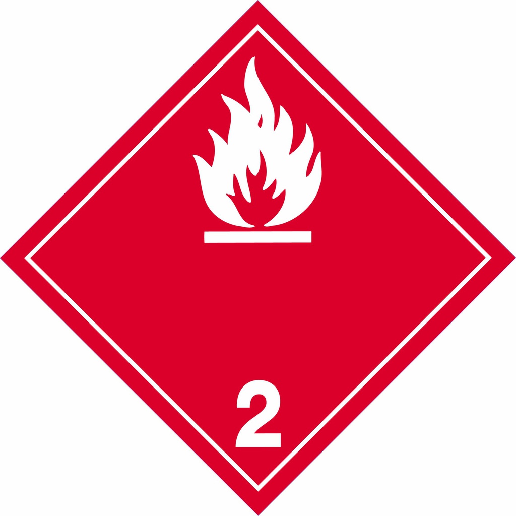 Flammable 2 Placard Reflective 10 3/4&quot; x 10 3/4&quot;