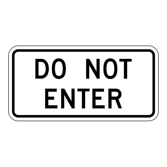 RB19T, Do Not Enter Tab, 60x30cm