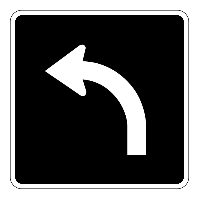 RB41, Left Turn Only, 60x60cm