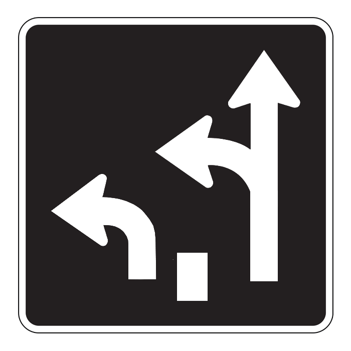 RB47L, Two Lanes Turn And Straight, 60x60cm