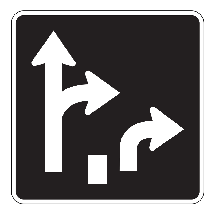 RB47R, Two Lanes Turn And Straight, 60x60cm