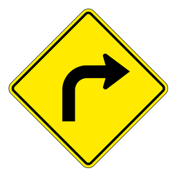 WA2R, OVERSIZED Right Sharp Curve, 75x75cm