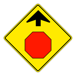 WB1, Stop Ahead, 75x75cm