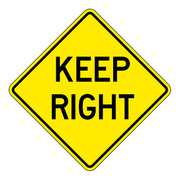 WB6, Keep Right, 60x60cm