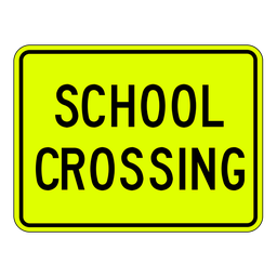 WC2T, School Crossing Tab, 60x45cm, Diamond Grade