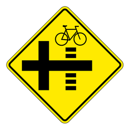 WC37R, Right Bicycle Trail Crossing, 60x60cm