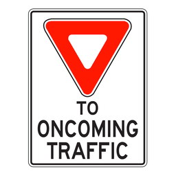 [4503] Roll Up Sign, RB91 Yield to Oncoming