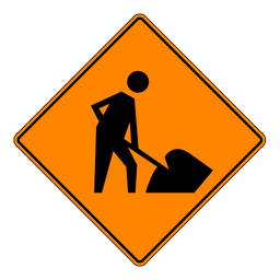 [4501] Roll Up Sign, TC2B Men At Work