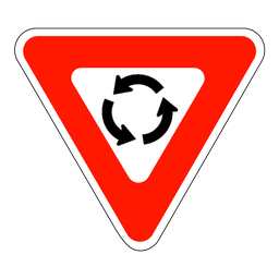RA7, Roundabout Yield, 75x75cm