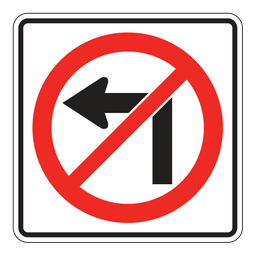 RB12, No Left Turn, 60x60cm