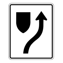 RB25R, OVERSIZED Keep Right, 60x90cm (formerly RB125)