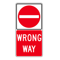 RB20, Do Not Enter Wrong Way, 60x120cm