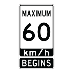 RB3, Maximum Speed km/h Begins, 60x110cm