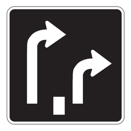 RB46R, Two Lanes Turn, 60x60cm
