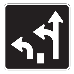 RB47L, Two Lanes Turn And Straight, 60x60cm