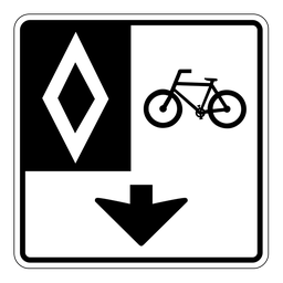 RB84, Reserved Bicycle Lane (Overhead), 60x60cm