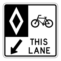 RB84A, Reserved Bicycle Lane (Ground Mounted), 60x60cm