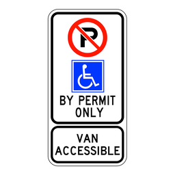 RB93A, Accessible Parking with Van Accessible Tab, 30x60cm