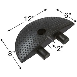 [9412] Black Rubber End Cap For Rubber Speed Bump