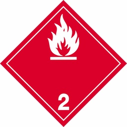 Flammable 2 Placard Reflective 10 3/4&quot; x 10 3/4&quot;